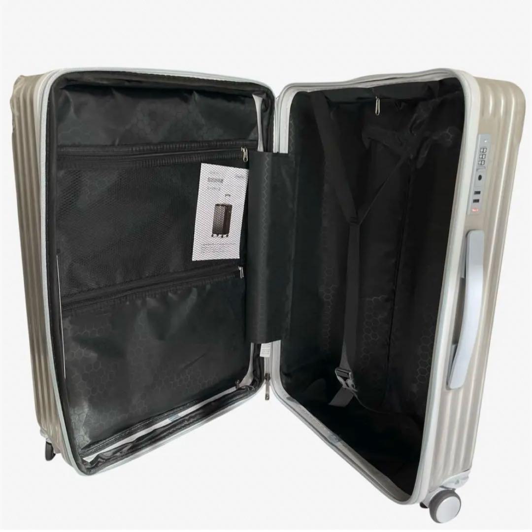 スーツケース ClioClio クリオクリオ キャリー シルバー M 拡張機能